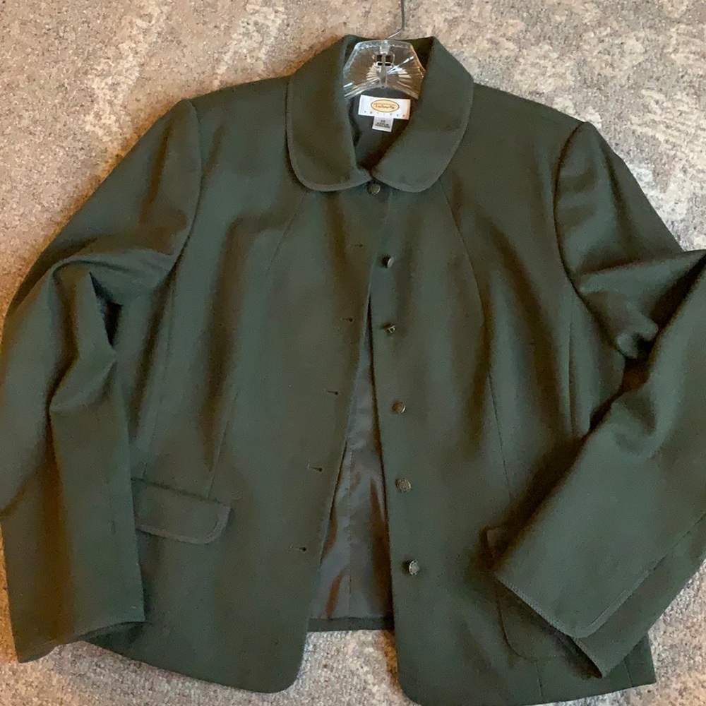 Talbots blazer dark green size 10